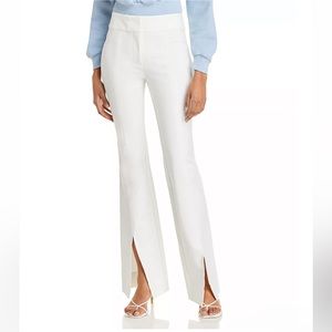 NWOT Derek Lam 10 Crosby Maeve Slit Hem Flare Pants in White -1
